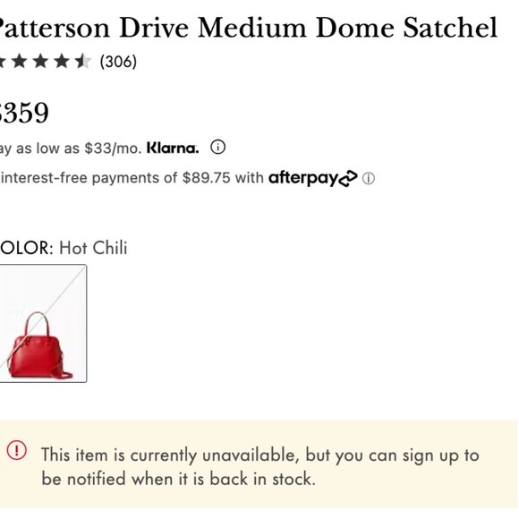 NWT Kate Spade Patterson Drive Medium Dome Satchel - Picture 8 of 8